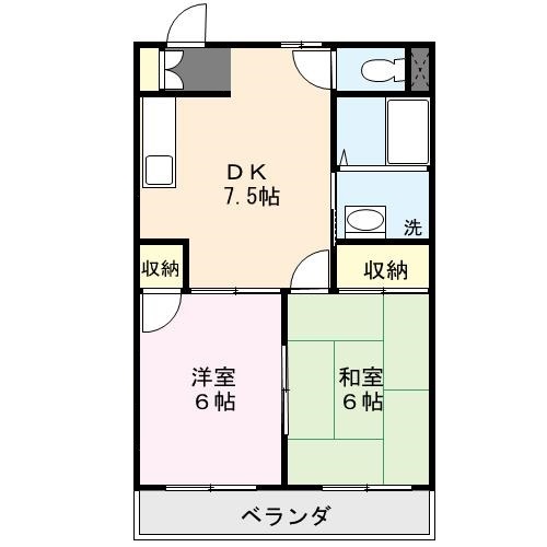 メゾンテイⅡ 303号室 間取り
