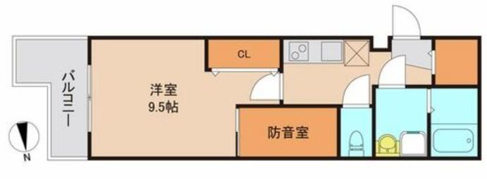 墨田区墨田2丁目楽器可(防音・ピアノ・弦・管楽器・声楽)マンション 間取り