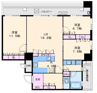 リーガルタワー大阪 間取り