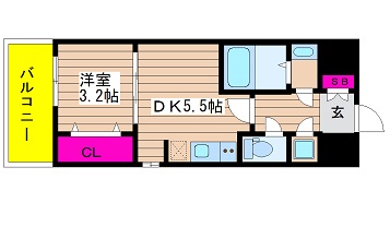 大阪府大阪市西区本田２丁目 間取り