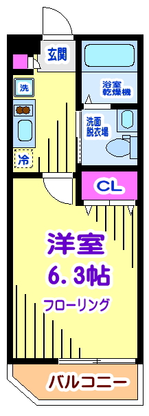 ルーブル八番館 102号室 間取り