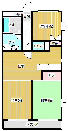 サンハイツ石田 間取り図