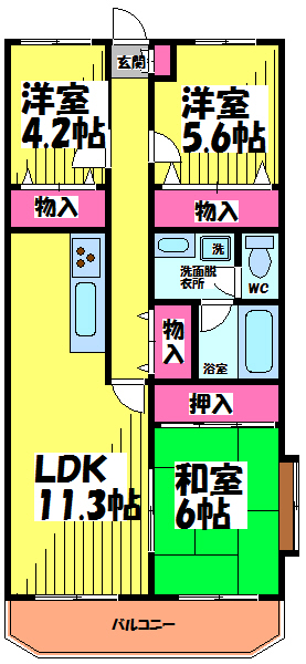 セントラルパレス15 間取り