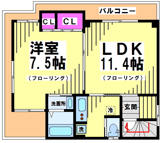 ピアバリュー仙川 501号室 間取り