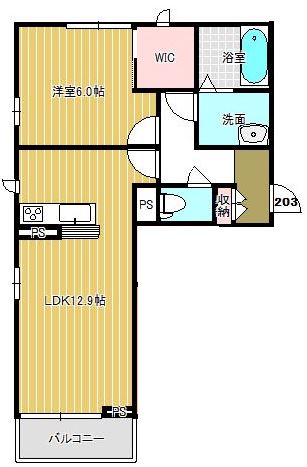 Grace(グレイス) 203号室 間取り