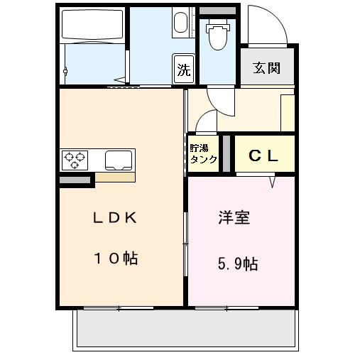 カーサ ピアチェボーレⅠ 間取り図