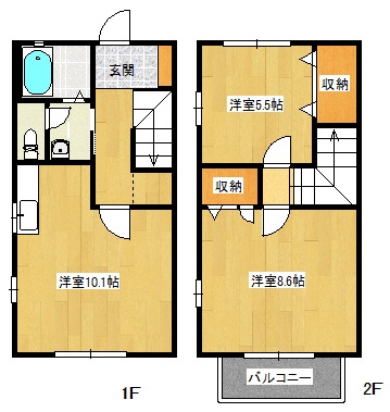 フォレストビレッジE 102号室 間取り