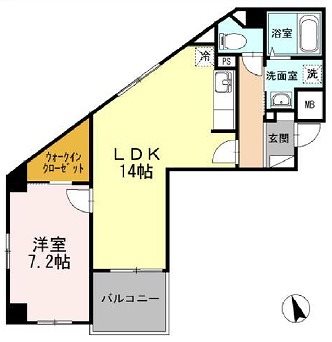 川崎市多摩区宿河原楽器可（防音・グランドピアノ・弦・管楽器・声楽）マンション 間取り