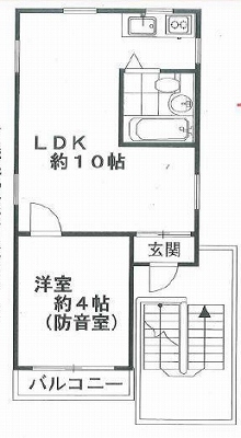 葛飾区お花茶屋1丁目楽器可（防音・ピアノ・弦管楽器・声楽・DTM）マンション 間取り
