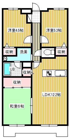 第2ベルメゾンクリハラ 206号室 間取り