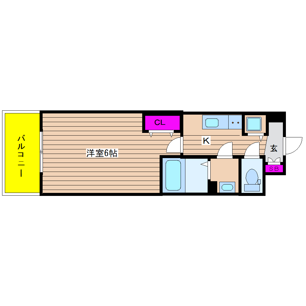大阪府大阪市西区北堀江４丁目 間取り