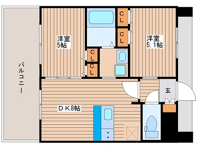 エステムコート南堀江Ⅱレアリス 間取り