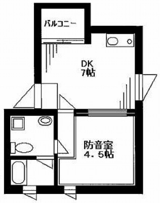 杉並区天沼3丁目楽器可（防音・グランドピアノ・弦管楽器・声楽・DTM）マンション 間取り