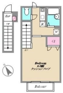 パストラーレ 203号室 間取り