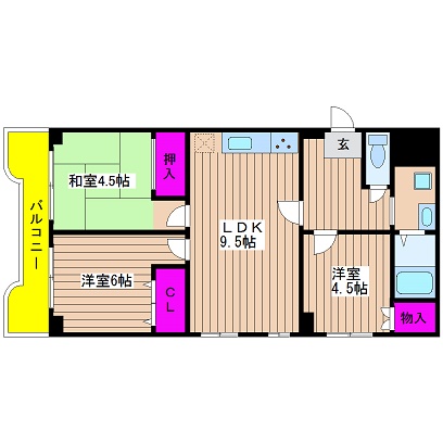 ドエル北堀江 間取り