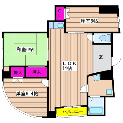 大阪府大阪市西区北堀江２丁目 間取り