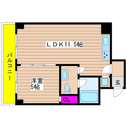 大阪府大阪市西区北堀江３丁目 間取り