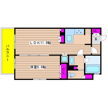 リーガル南堀江 間取り