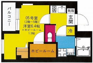 横浜市神奈川区東神奈川2丁目楽器可(防音・弦管楽器・声楽)マンション 間取り