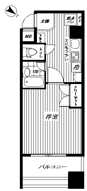 ソアブール日本橋 301号室 間取り