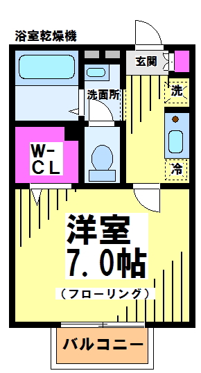 エスぺランサシマ 102号室 間取り