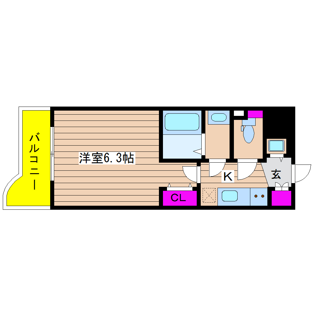 大阪府大阪市中央区和泉町１丁目 間取り