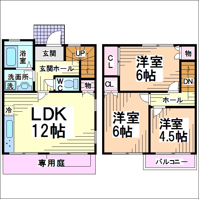 カーサ・牟礼Ｄ棟  間取り