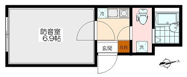 板橋区上板橋2丁目楽器可(防音・24時間演奏・ピアノ・弦・管楽器・声楽)マンション 間取り