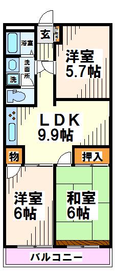 花岡マンション 間取り