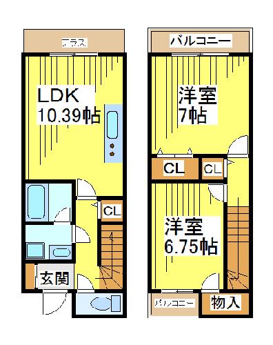 アンビエンテ調布Ａ 間取り