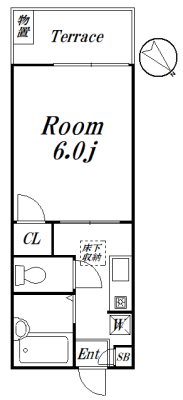 アルビレオＢ 102号室 間取り