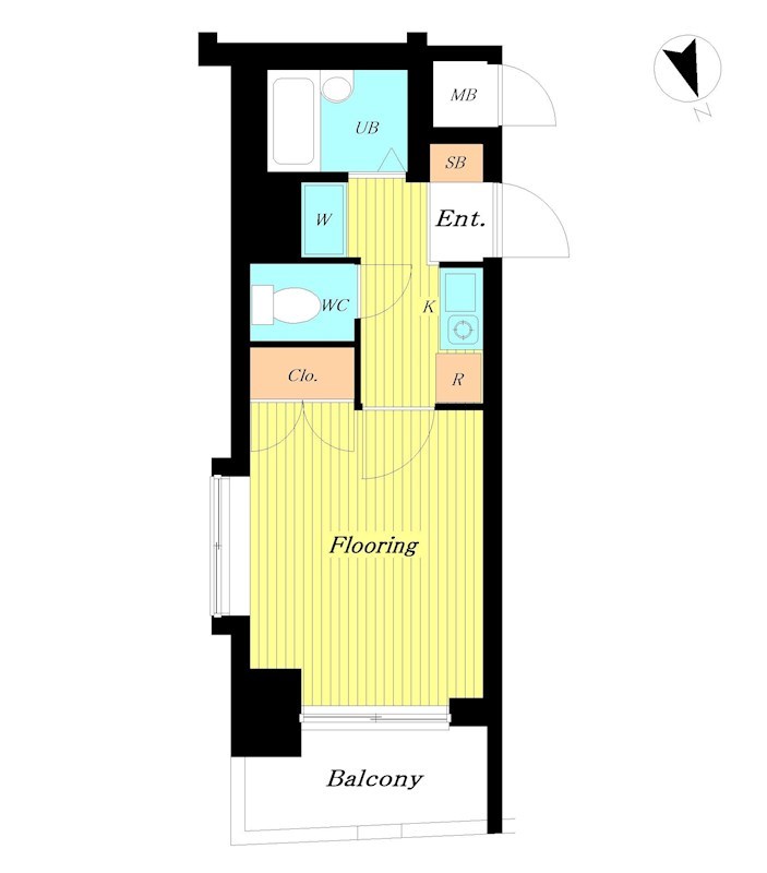 メインステージ早稲田 805号室 間取り