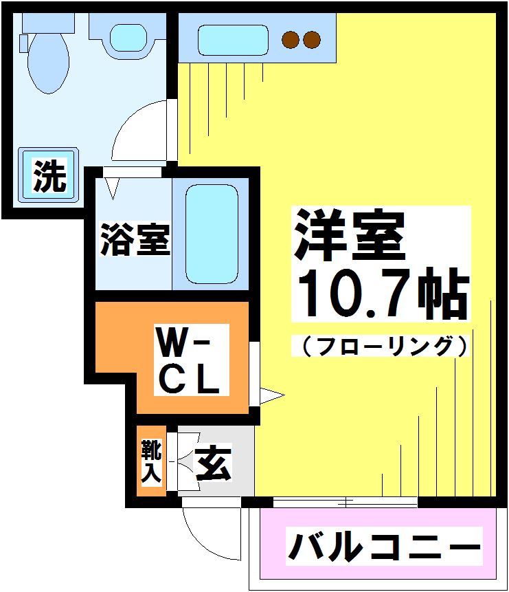 ステップ柴崎 104号室 間取り