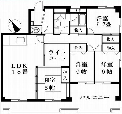 江戸川区松江5丁目楽器可（ピアノ・弦管楽器・声楽・DTM）マンション 間取り