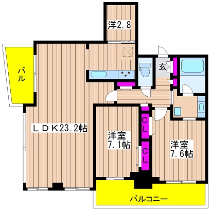 大阪府大阪市西区新町１丁目 間取り