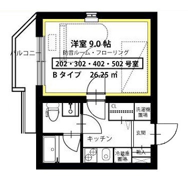 目黒区下目黒2丁目楽器可（防音・24時間演奏・ピアノ・弦管楽器・声楽・DTM）マンション 間取り