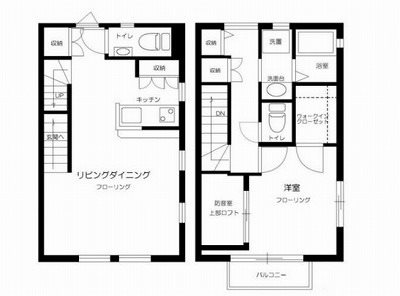 北区田端新町2丁目楽器可(防音・弦・管楽器・声楽)アパート 間取り