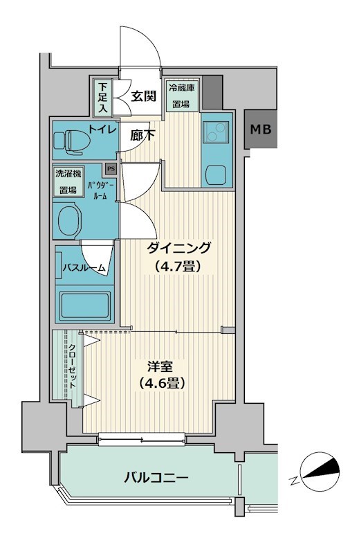日神ﾃﾞｭｵｽﾃｰｼﾞ中野坂上NEXT 501号室 間取り