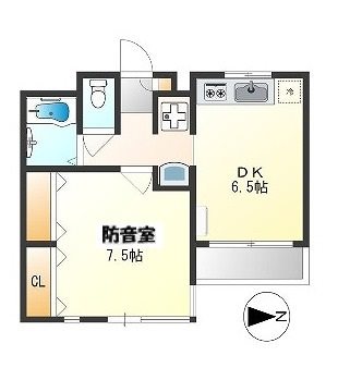 府中市美好町1丁目楽器可(防音・グランドピアノ・弦楽器・声楽)マンション 間取り