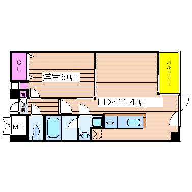 大阪府大阪市西区西本町２丁目 間取り