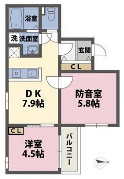 練馬区旭丘2丁目楽器可（ピアノ・弦/管楽器・声楽・DTM）マンション 間取り