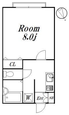 フィオーレハウス南棟 1-D号室 間取り
