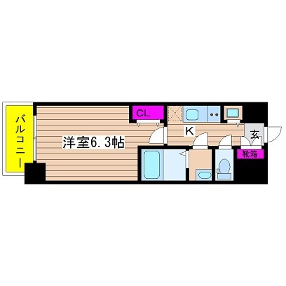 プレサンス大阪ドームシティワンダー 間取り