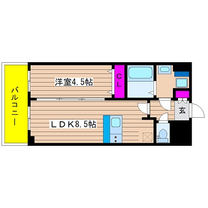 プレサンス大阪ドームシティワンダー 間取り
