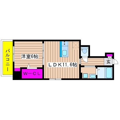 大阪府大阪市浪速区元町１丁目 間取り