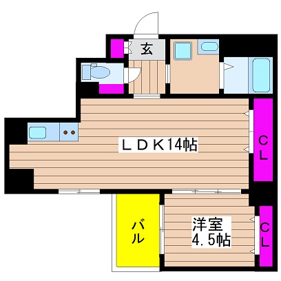 大阪府大阪市浪速区元町１丁目 間取り