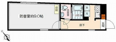 渋谷区本町3丁目楽器可(防音・24時間演奏・ピアノ・弦管楽器・声楽・DTM)マンション 間取り