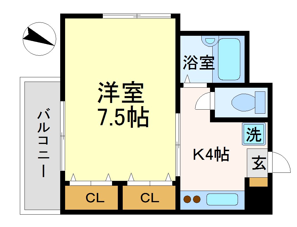 エクセル船橋 101号室 間取り