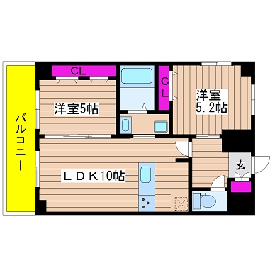 エスキュート京町堀 間取り