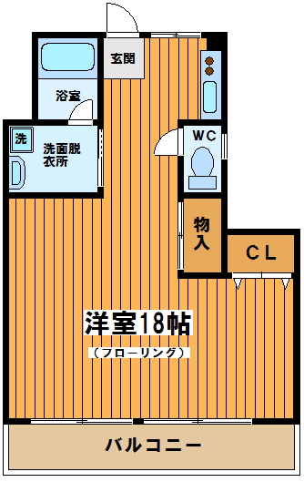 コーポラスエコー 2A号室 間取り
